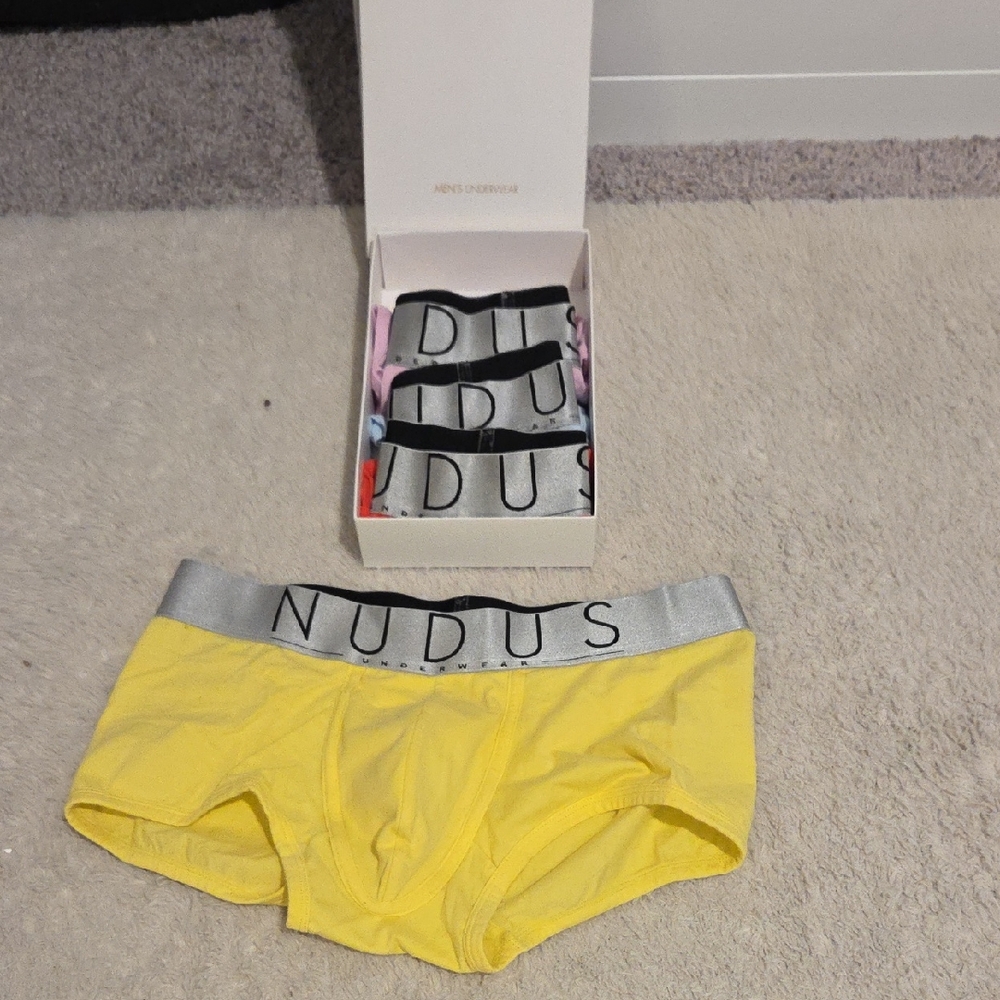 Men's Yellow, Pink, Red And Blue Boxer Briefs